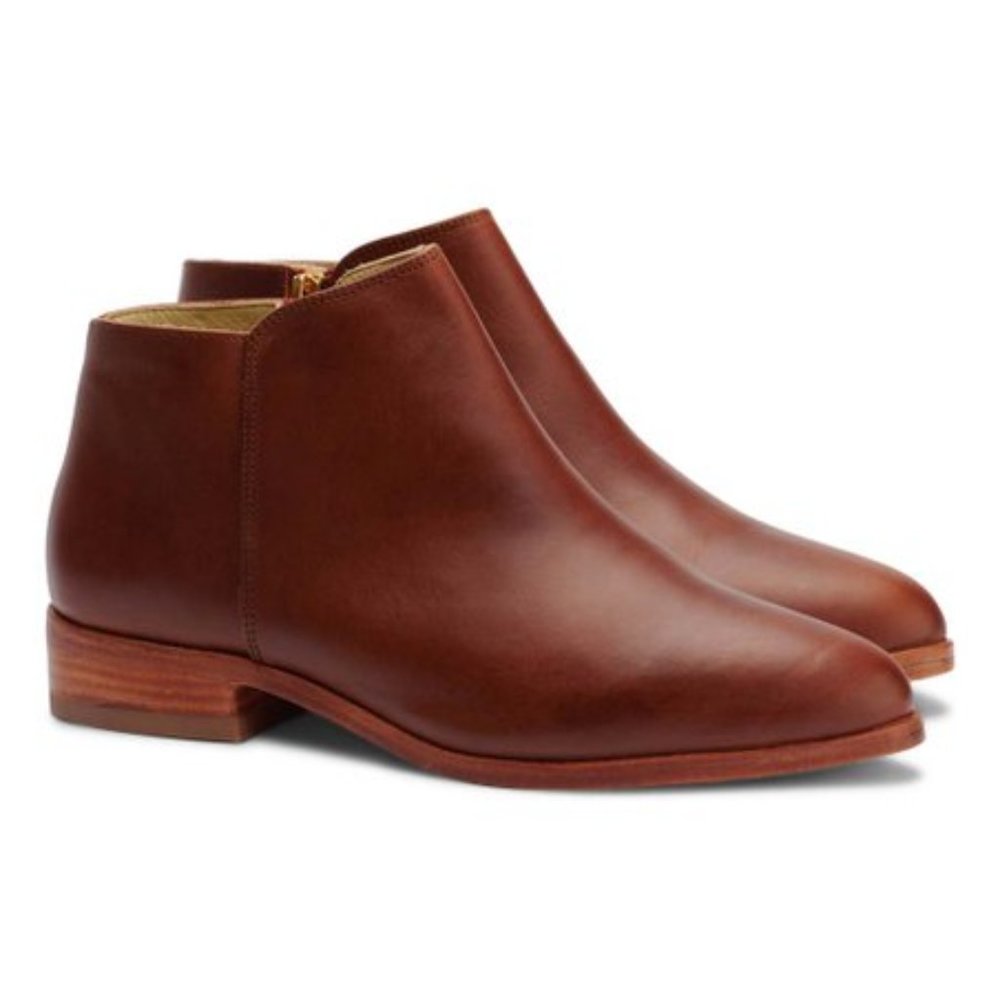 Nisolo Lana Ankle Boot Brandy - Size 9